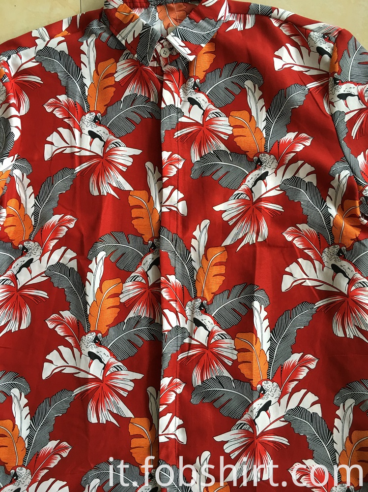Men Hawaiian Beach Shirt Print